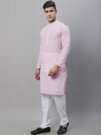 SOJANYA Ethnic Motifs Embroidered Regular Thread Work Pure Cotton Kurta With Pyjamas