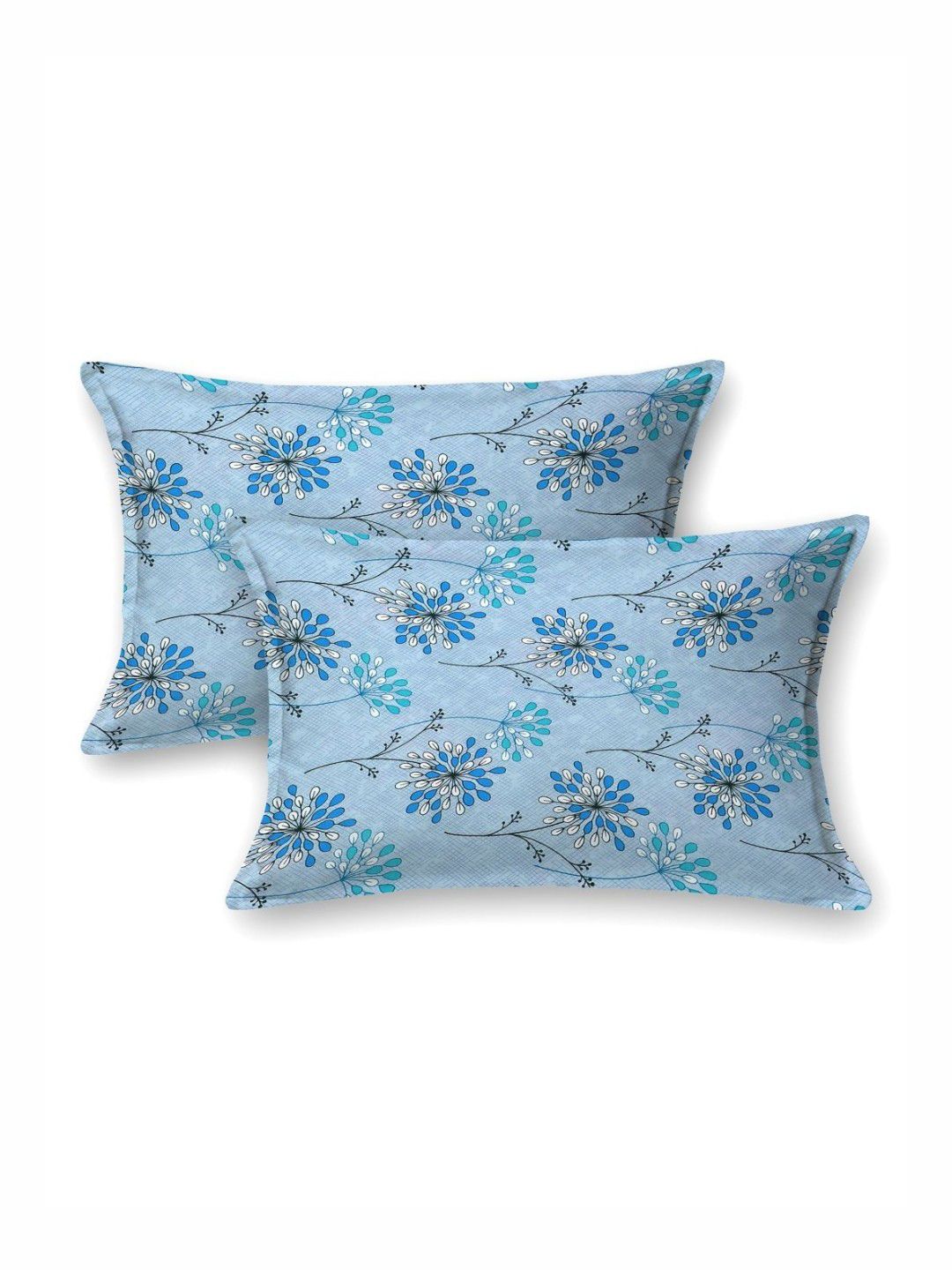 BOMBAY DYEING Epigram Grey Printed Pure Cotton 120 TC Queen Bedsheet Set 2.24 m X 2.54 m