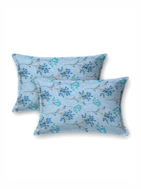 BOMBAY DYEING Epigram Grey Printed Pure Cotton 120 TC Queen Bedsheet Set 2.24 m X 2.54 m