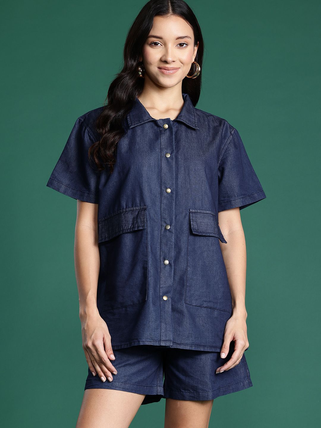 DressBerry Pocket Detail Chambray Co-Ords