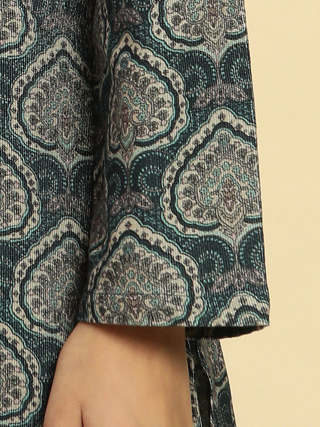 W Ethnic Motifs Printed V-Neck Kurta