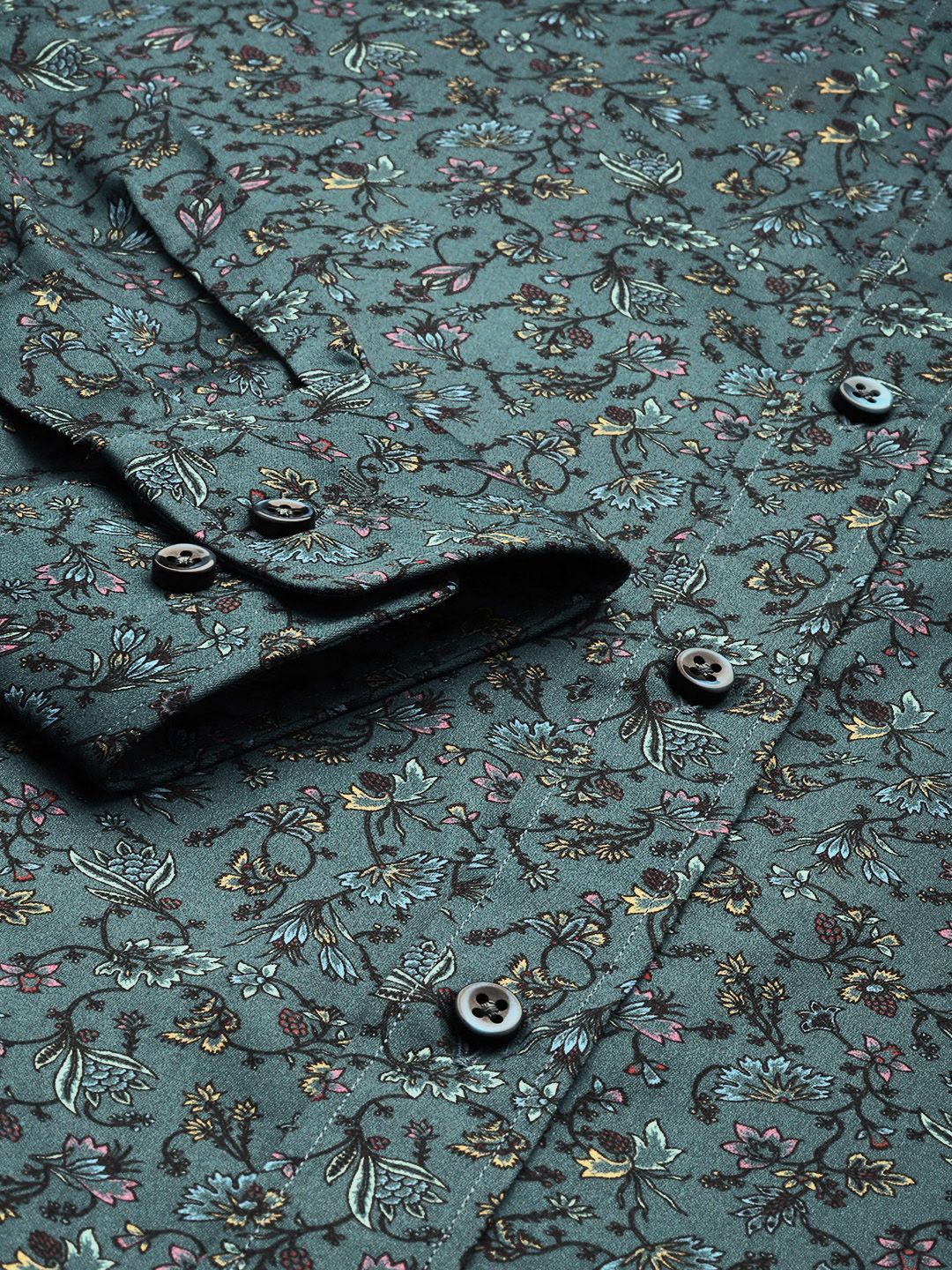 Park Avenue Floral Printed Pure Cotton Formal Shirt