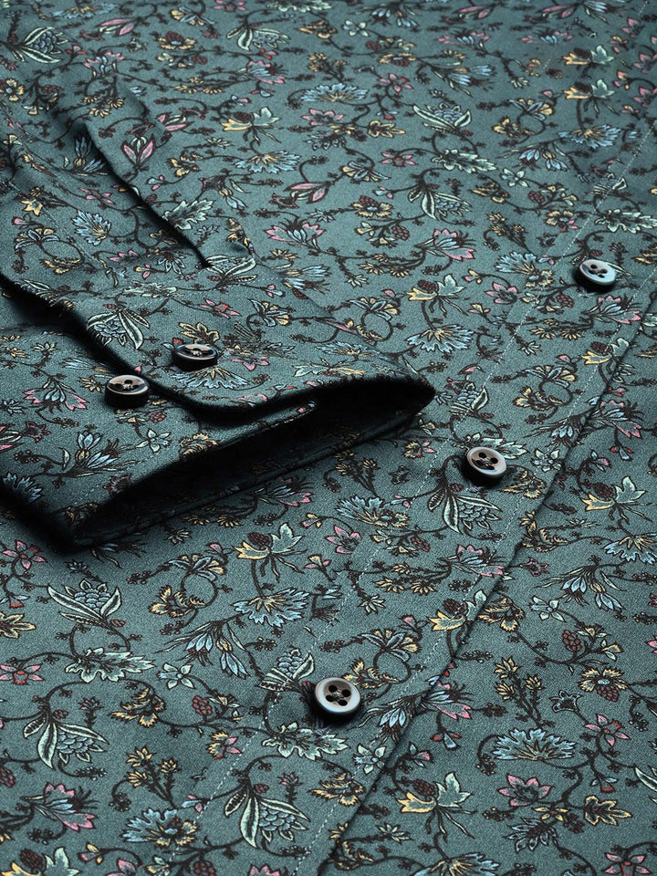 Park Avenue Floral Printed Pure Cotton Formal Shirt