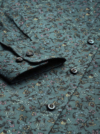 Park Avenue Floral Printed Pure Cotton Formal Shirt