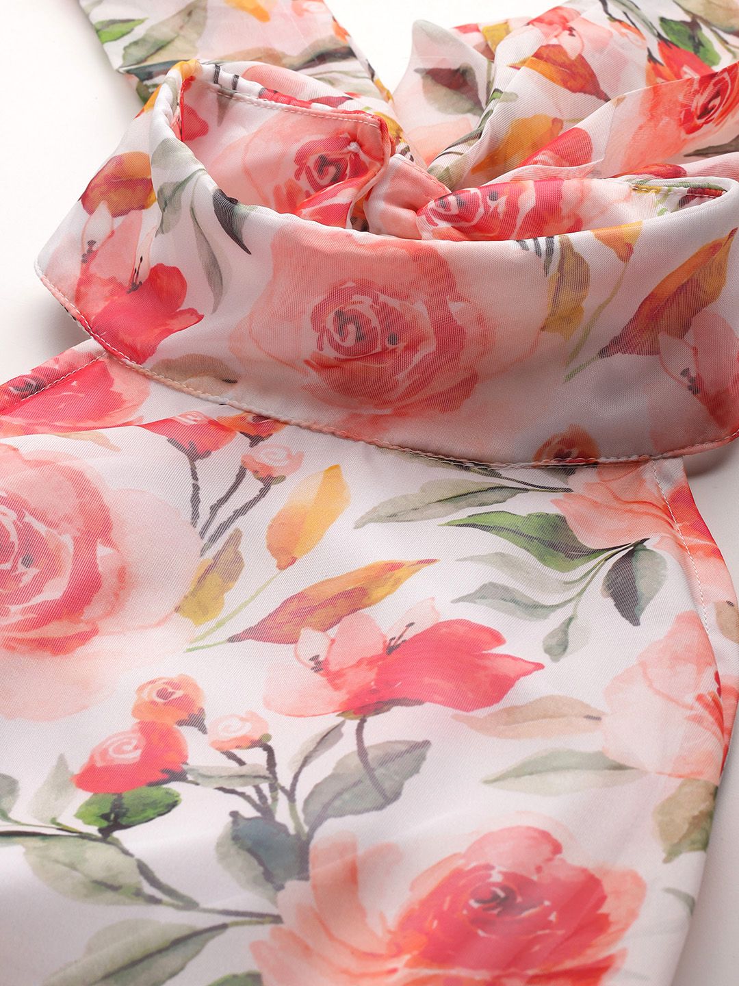 DressBerry Floral Print Halter Neck A-Line Mini Dress