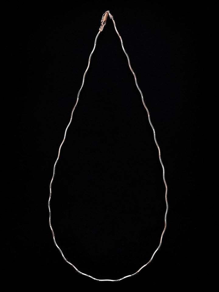 PANASH 925 Sterling Silver Rose Gold & Rhodium-Plated Chain Necklace