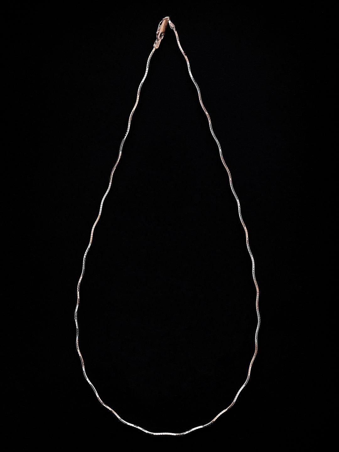 PANASH 925 Sterling Silver Rose Gold & Rhodium-Plated Chain Necklace
