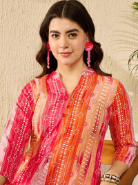 KALINI Women Floral Printed Mandarin Collar Top