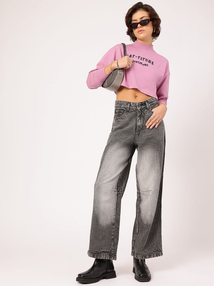 DressBerry Women Modern Classics Faded Baggy jeans