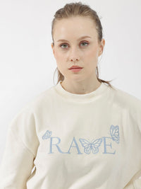 RAREISM Round Neck Embroidered Sweatshirt