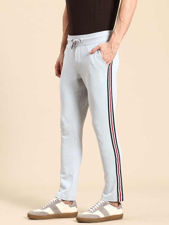 Being Human Men Pure Cotton Side Stripes Track Pants