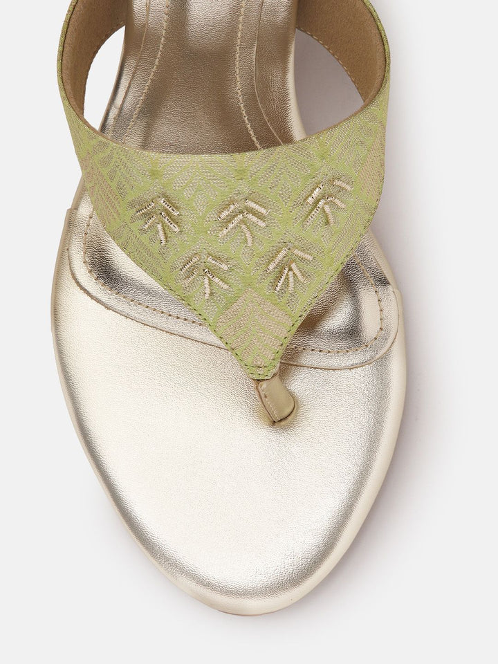 House of Pataudi Ethnic Woven Block Heels