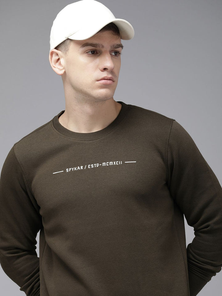 SPYKAR Brand Logo Printed Pullover Sweatshirt