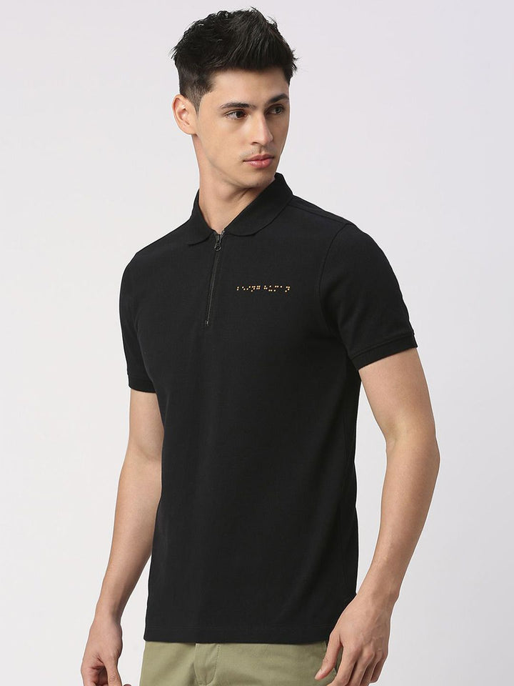 Being Human Men Polo Collar Solid T-shirt