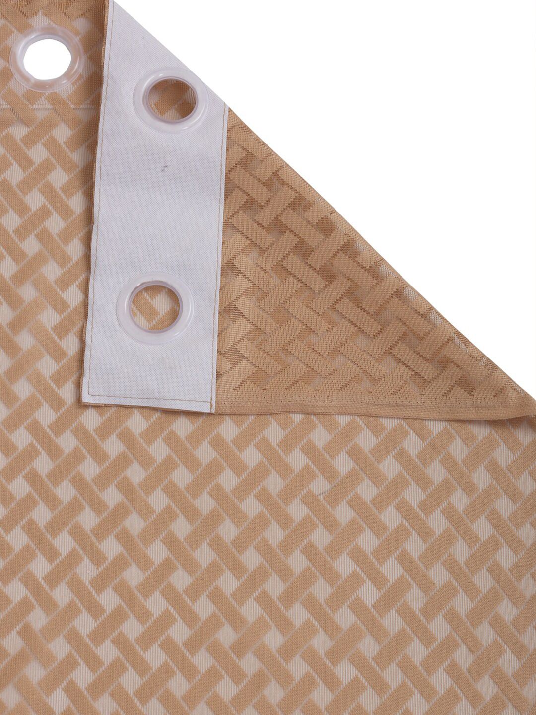 HOSTA HOMES Beige Geometric Door Curtain