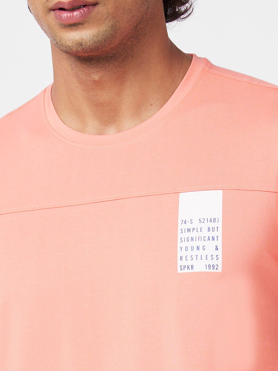 SPYKAR Typography Printed Slim Fit Casual T-Shirt