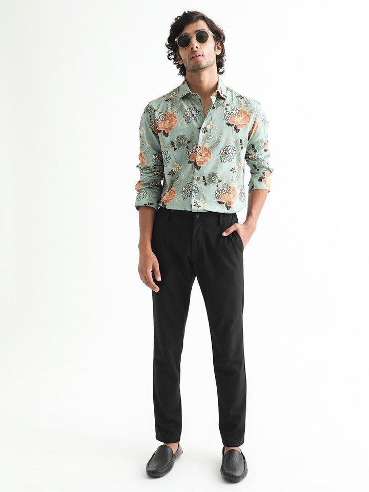 RARE RABBIT Men Nord Regular Fit Floral Printed Cotton Shirt