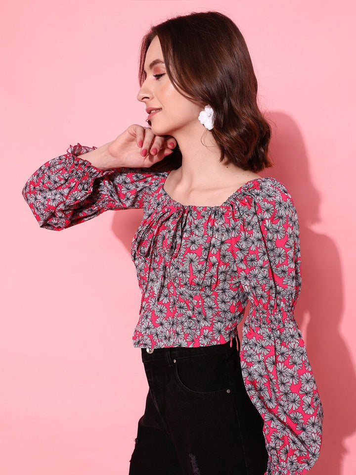 STREET 9 Fuchsia Floral Top