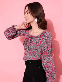 STREET 9 Fuchsia Floral Top