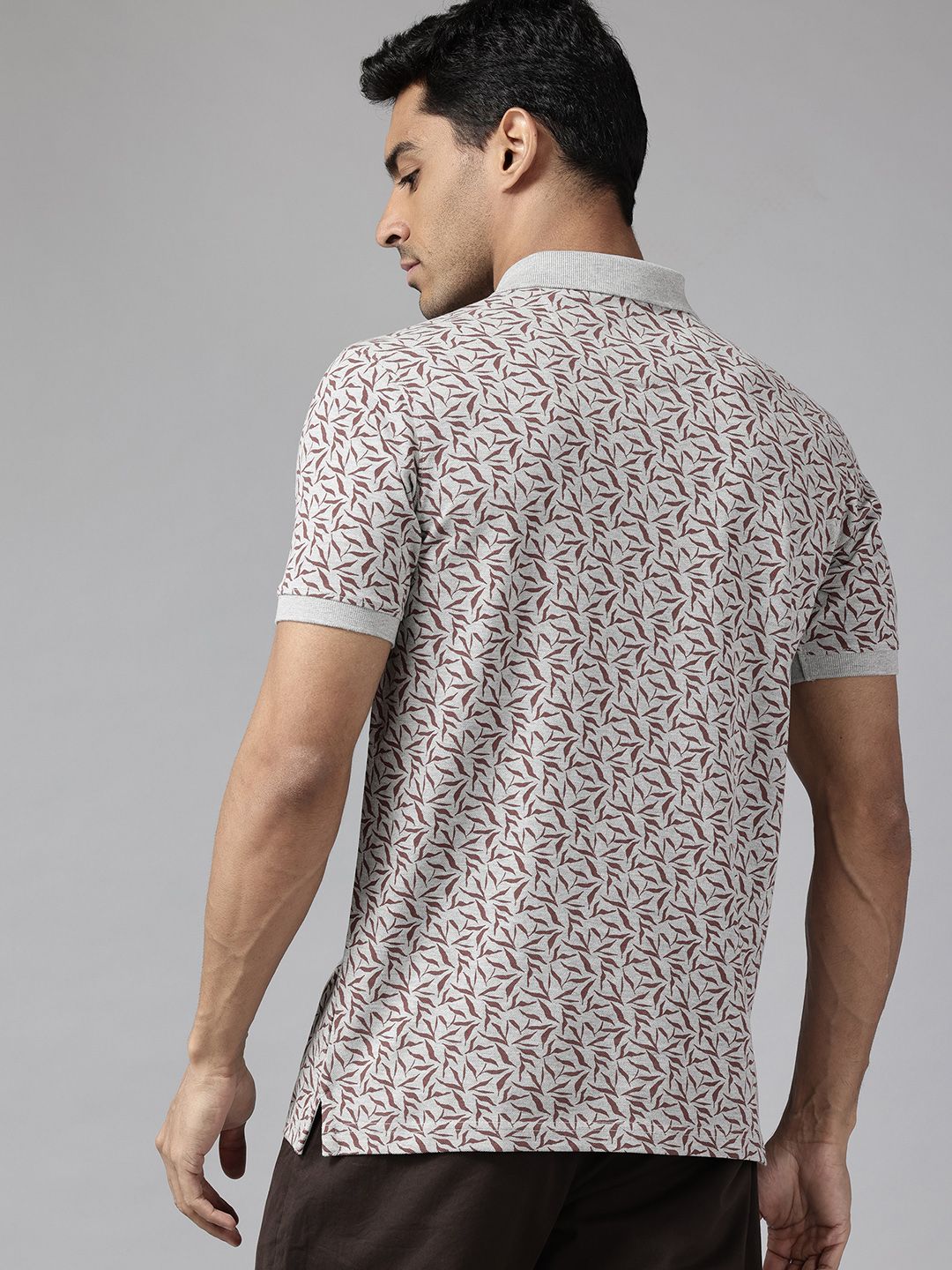 Park Avenue Floral Print Polo Collar T-shirt