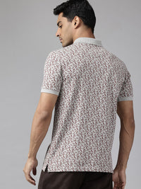 Park Avenue Floral Print Polo Collar T-shirt