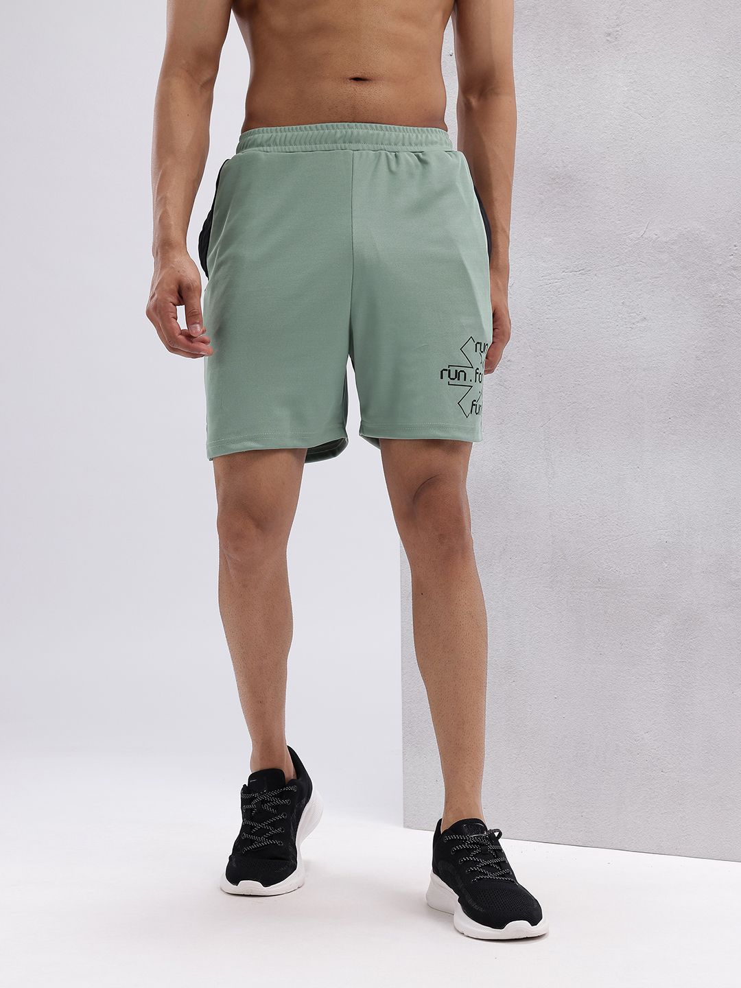 HRX by Hrithik Roshan Men Typography Print Rapid-Dry Running Shorts