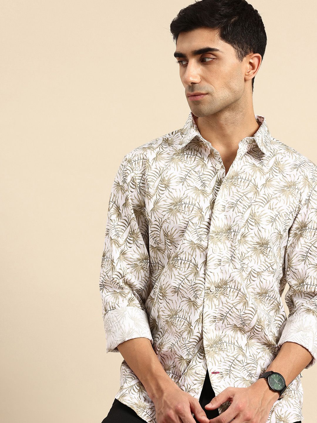 Being Human Tropical Printed Pure Cotton Casual Shirt