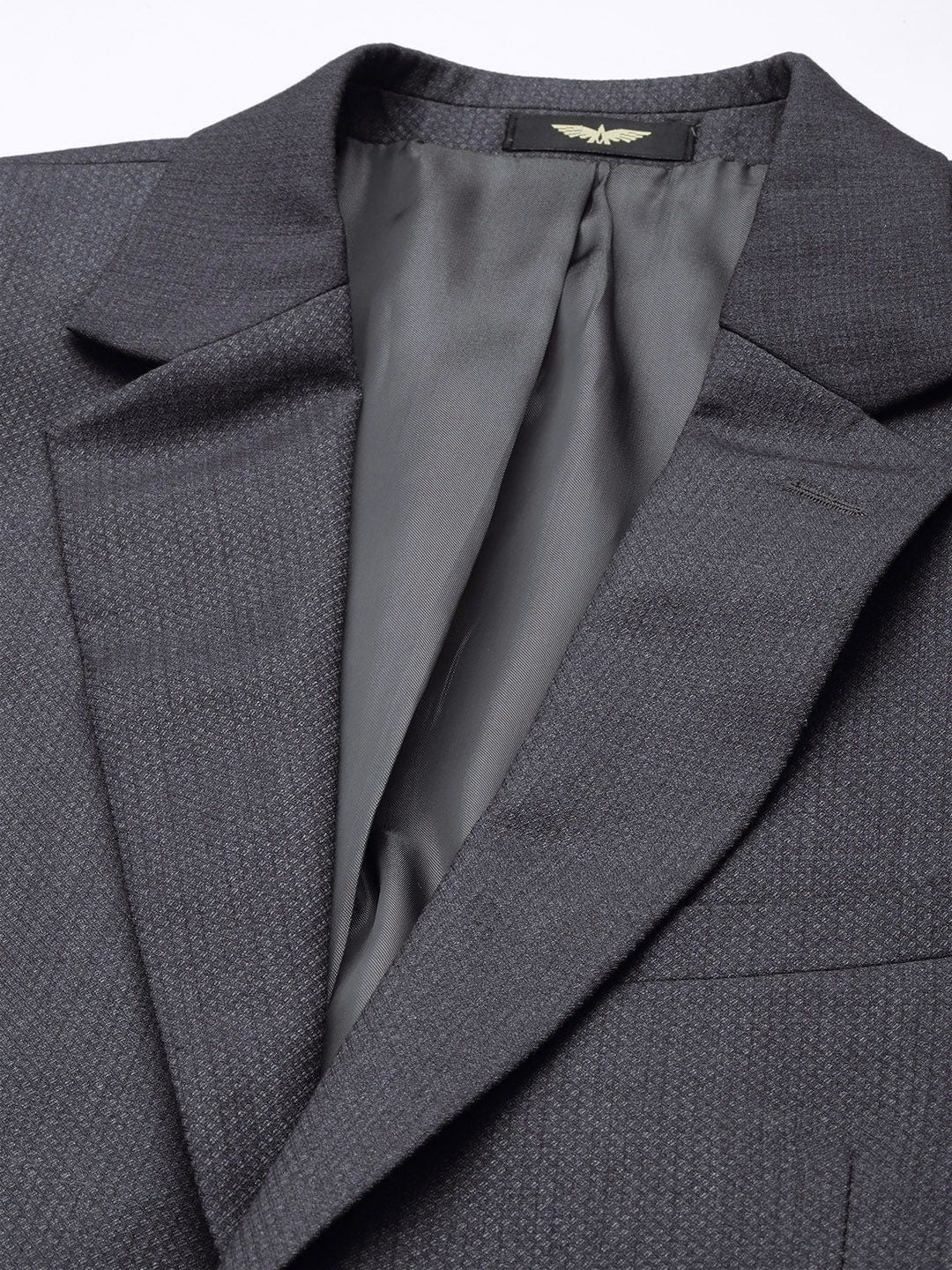 Park Avenue Self Design Super Slim Fit Single Breasted 3-Peice Party Suit