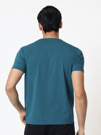 RARE RABBIT Men Dixie Graphic Printed Cotton Slim Fit T-Shirt