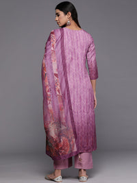 Libas Embroidered Regular Thread Work Kurta With Trousers & Dupatta