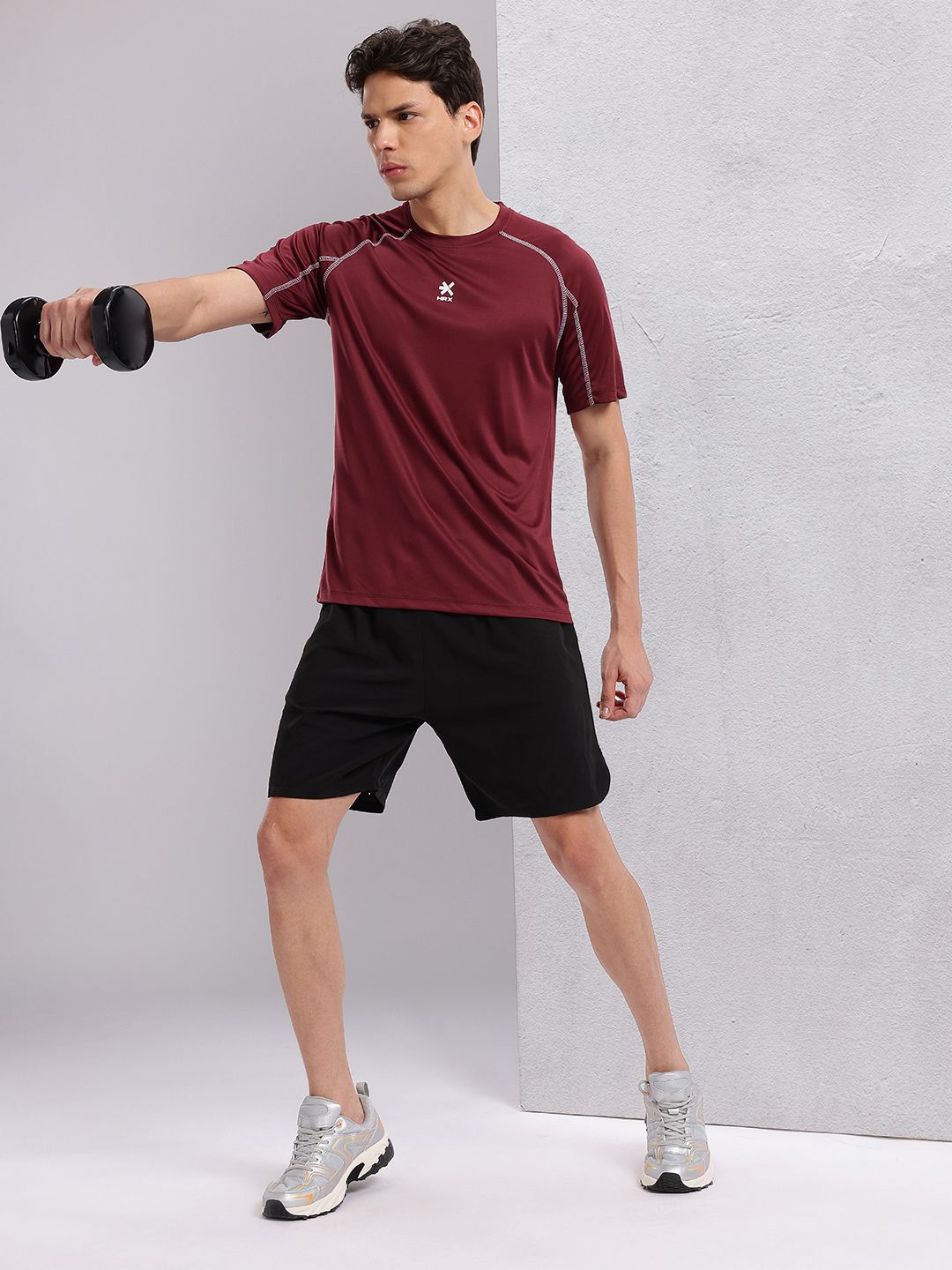 HRX by Hrithik Roshan Brand Logo Print Rapid-Dry Training T-shirt