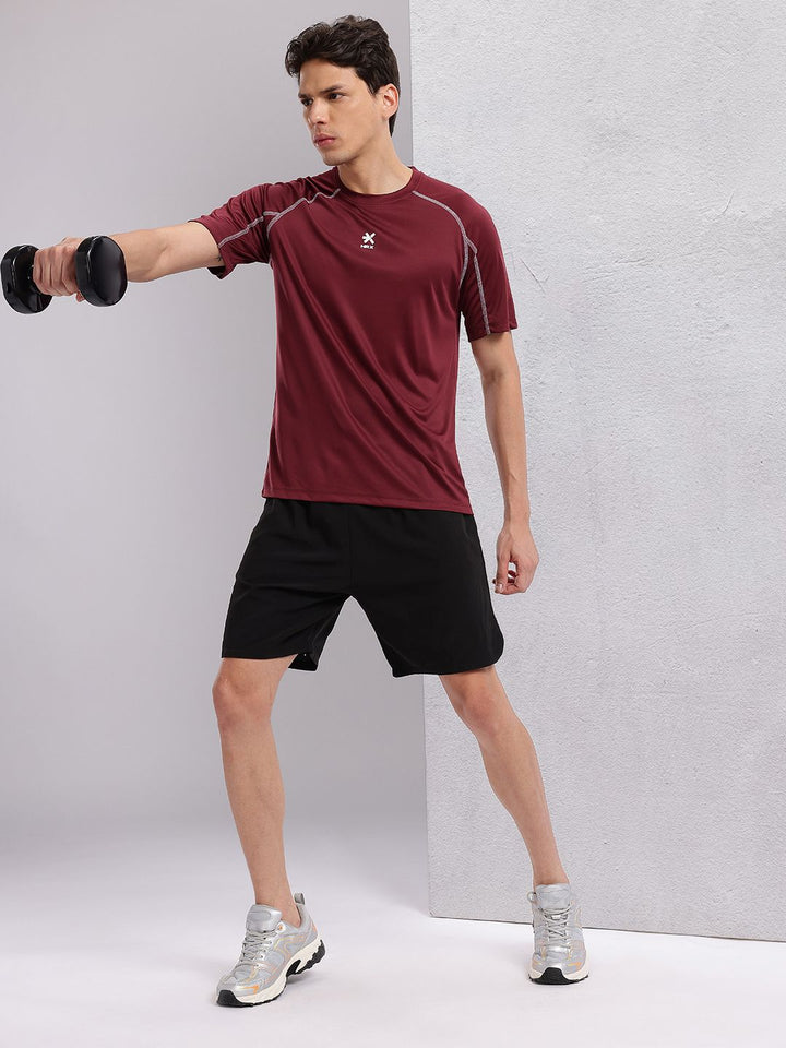 HRX by Hrithik Roshan Brand Logo Print Rapid-Dry Training T-shirt