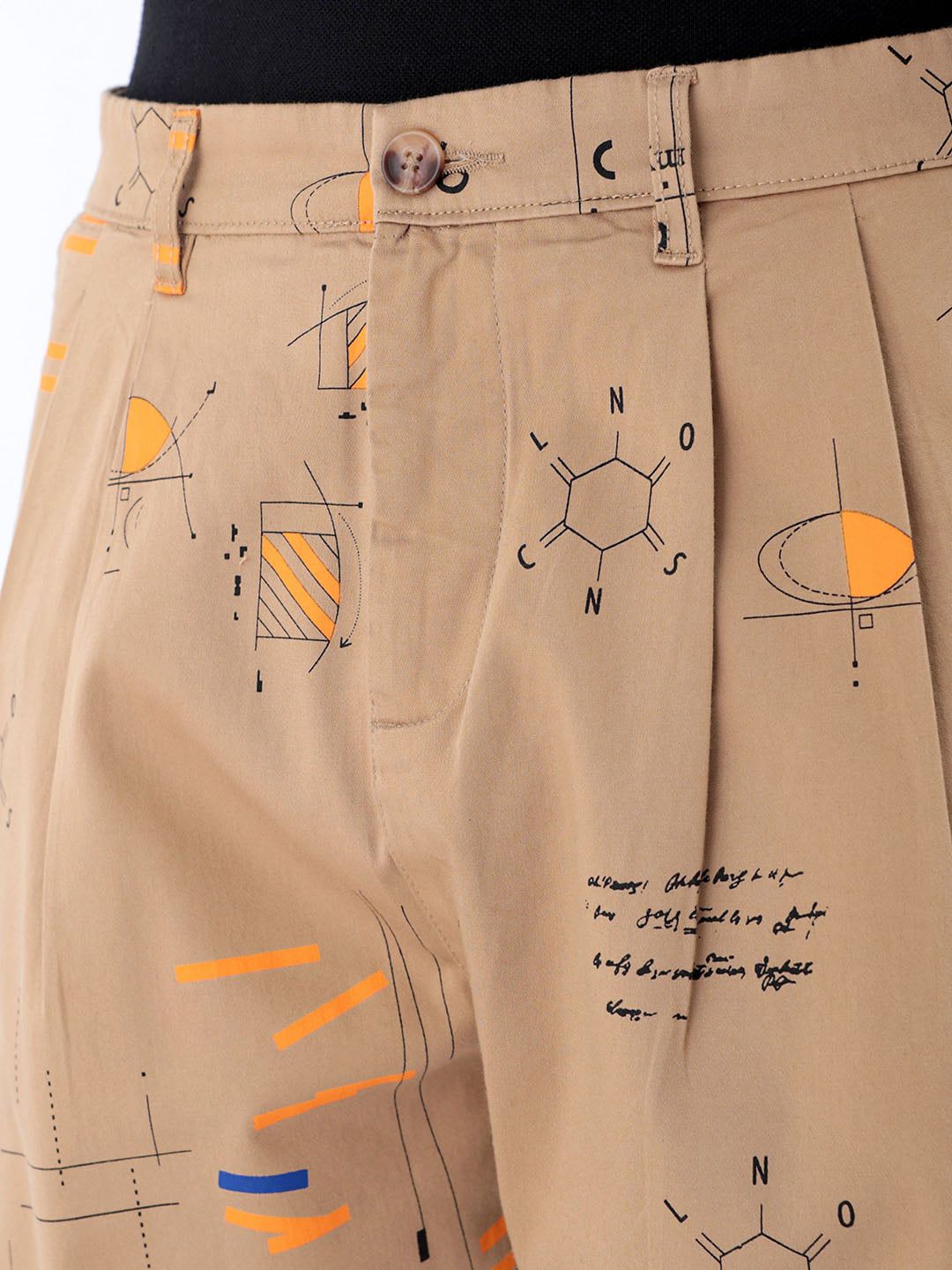 The Indian Garage Co Abstract Printed Cotton Loose Fit Trouser