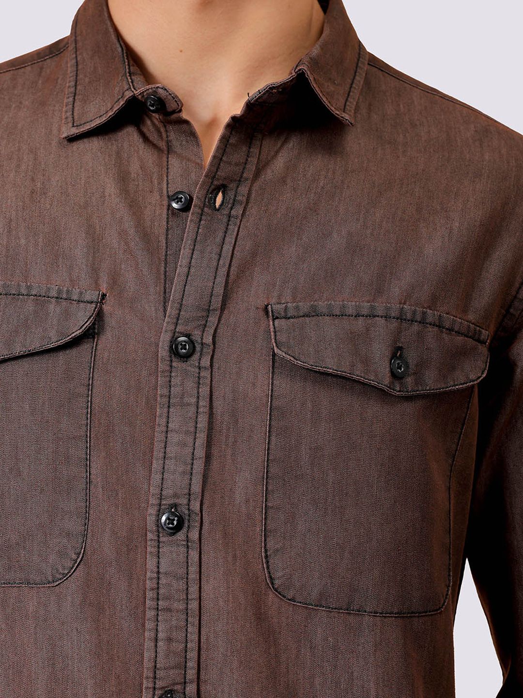 The Indian Garage Co Spread Collar Long Sleeves Casual Shirt