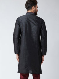 SOJANYA Lelaki Black Woven Design Straight Kurta