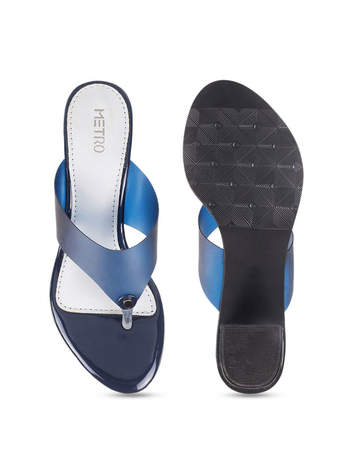Metro Open Toe Block Open Back Heels