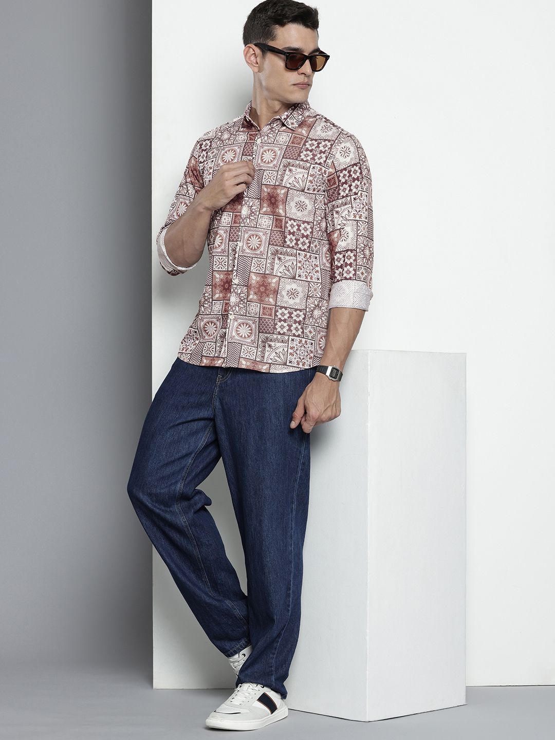 The Indian Garage Co Ethnic Motifs Printed Casual Shirt