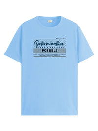 ADRO Typography Printed Round Neck Cotton T-shirt