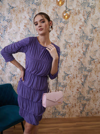 Athena Round Neck Party Sheath Dress