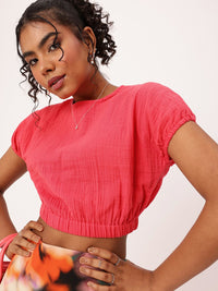DressBerry The Off-Duty Blouson Crop Top