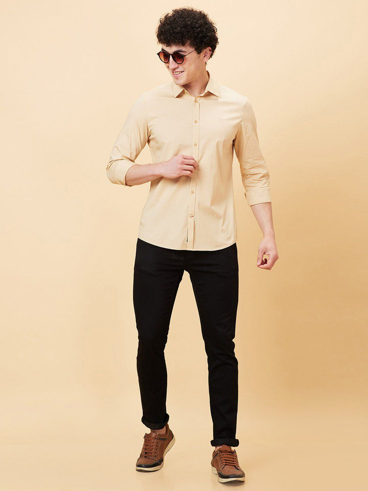 Being Human Slim Fit Spread Collar Long Sleeves Casual Shirt