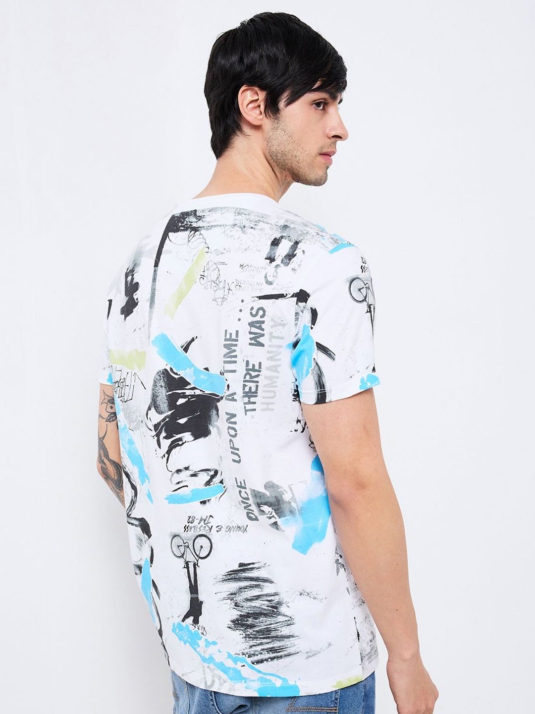 SPYKAR Men Printed Pockets Slim Fit T-shirt