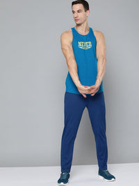 HRX By Hrithik Roshan Training Men Blue Blast Bio-Wash Brand Carrier Tshirts