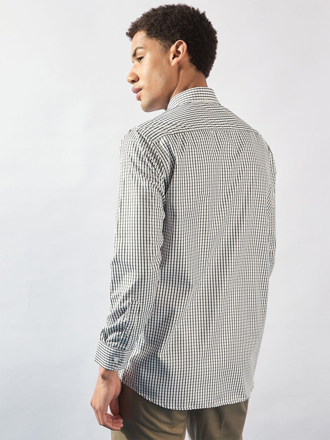 DENNISON Men Smart Micro Checks Formal Shirt