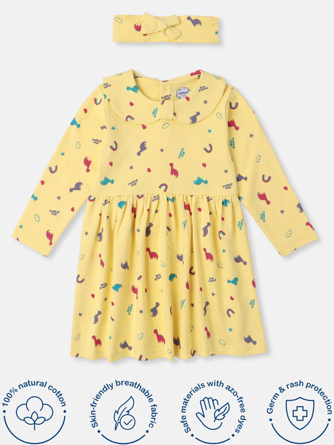 Nauti Nati Print Peter Pan Collar Fit & Flare Dress