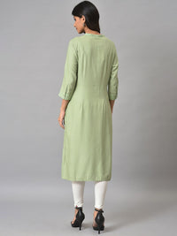 W Women Ethnic Motifs Printed Pastels Kurta