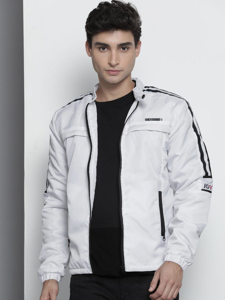 The Indian Garage Co Men Zip-Front Slim Fit Biker Jacket