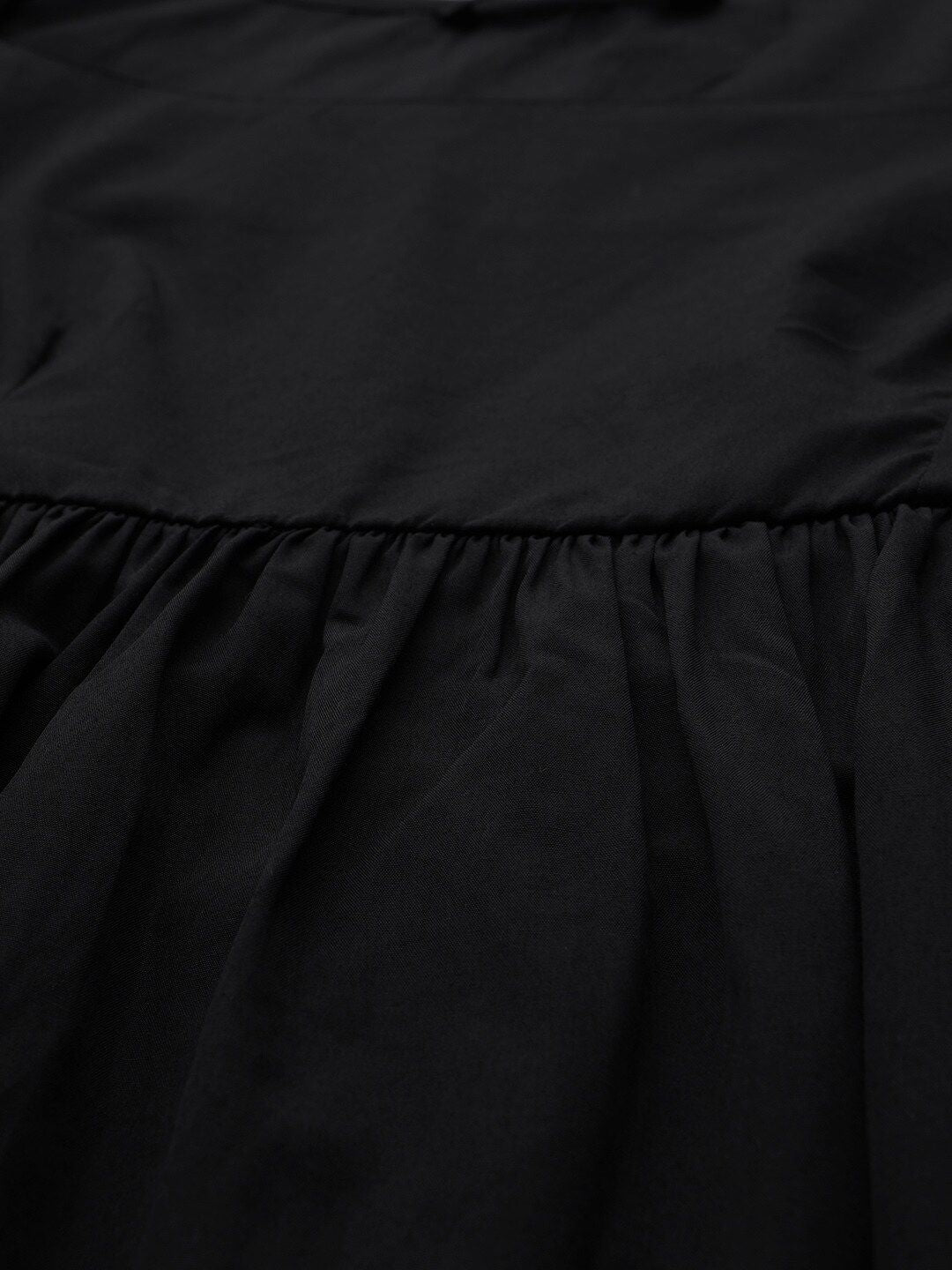 STREET 9 Women Black A-Line Pure Cotton Dress