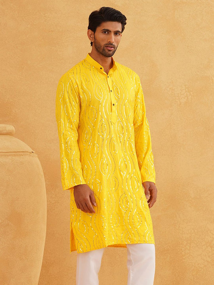 SOJANYA Motif Etnik Sulam Kurta Kapas Tulen Berlabuci