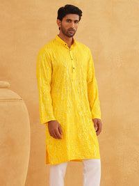 SOJANYA Motif Etnik Sulam Kurta Kapas Tulen Berlabuci